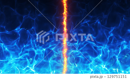 対決に使えそうな青い炎のエフェクト背景画像 対決に使えそうな青い炎のエフェクト背景画像 129751151