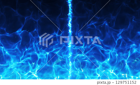対決に使えそうな青い炎のエフェクト背景画像 129751152