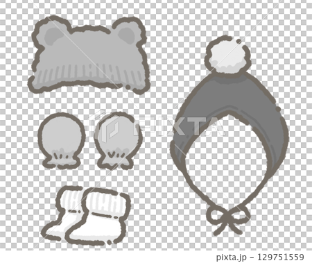 Baby winter accessories illustration 129751559