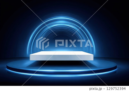 Geometric Perspective of a Speed Tunnel with Minimal Design and Dynamic Light Effects Geometric Perspective of a Speed Tunnel with Minimal Design and Dynamic Light Effects 129752394