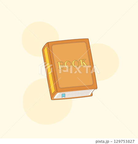 isolated thick book symbol 129753827