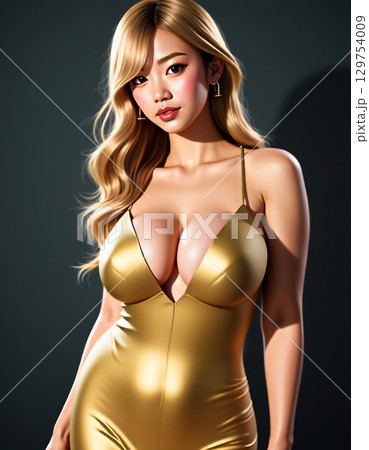 ナチュラルな表情の女性  ポートレート 　[AI生成画像] 129754009