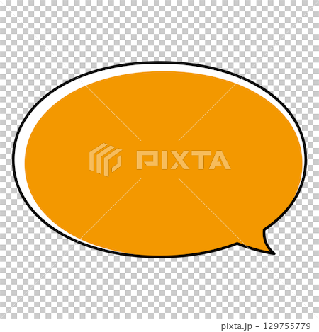 簡單的語音氣泡圖,水平,橢圓形 簡單的語音氣泡圖,水平,橢圓形 129755779