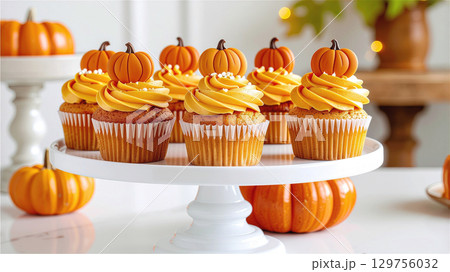 ハロウィンカップケーキ 129756032