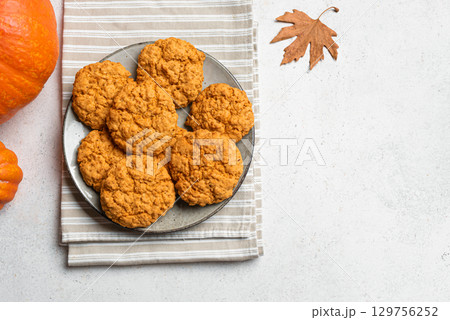 Homemade Pumpkin Spice Cookies 129756252