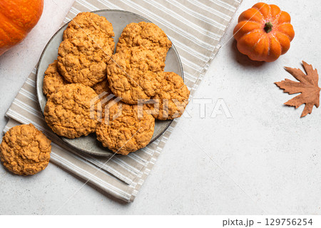 Homemade Pumpkin Spice Cookies 129756254