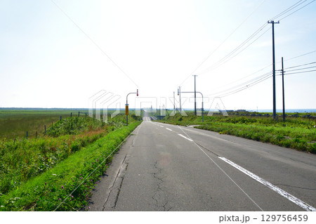 北海道根室市道道35号協力橋からサンコタン橋までの風景 129756459