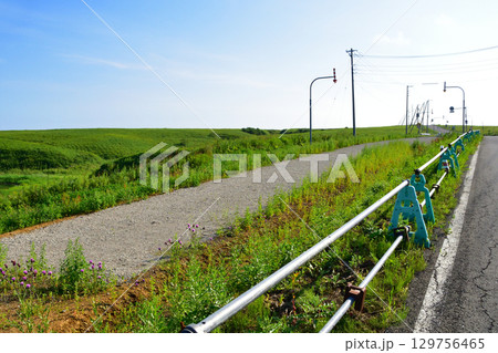 北海道根室市道道35号協力橋からサンコタン橋までの風景 129756465