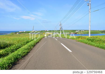 北海道根室市道道35号協力橋からサンコタン橋までの風景 129756468