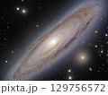 天体望遠鏡で見たアンドロメダ銀河。 129756572
