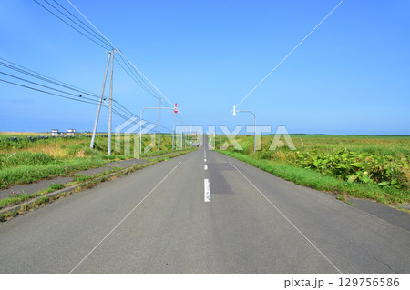 北海道根室市道道35号サンコタン橋からノッカマップ橋までの風景 129756586