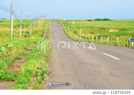 北海道根室市道道35号サンコタン橋からノッカマップ橋までの風景 129756595