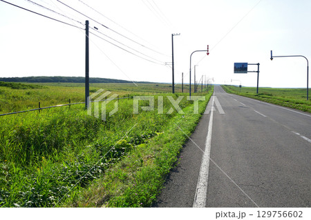 北海道根室市道道35号サンコタン橋からノッカマップ橋までの風景 129756602