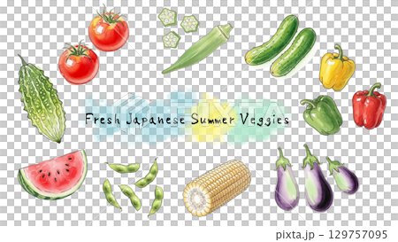 新鮮日本夏季蔬菜套餐 - 為您的餐桌帶來當季美味 新鮮日本夏季蔬菜套餐 - 為您的餐桌帶來當季美味 129757095