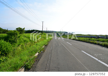 北海道根室市道道35号ノッカマップ橋からコタンケシ橋までの風景 129757352