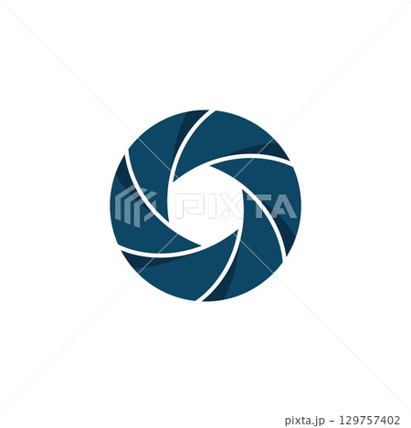 Shutter Lens Photography Icon Vector Logo Template Illustration Design. Vector EPS 10. 129757402