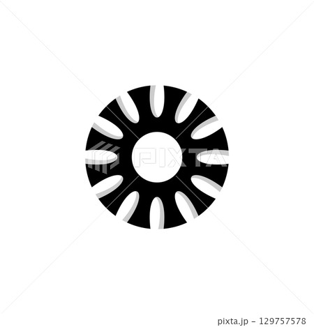 Ornamental Tire Flower Logo Template Illustration Design. Vector EPS 10. 129757578