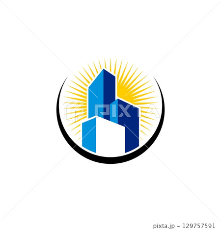 Skyline, Skyscraper Logo Template Illustration Design. Vector EPS 10. Skyline, Skyscraper Logo Template Illustration Design. Vector EPS 10. 129757591