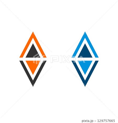 A V Diamond Logo Template Illustration Design. Vector EPS 10. A V Diamond Logo Template Illustration Design. Vector EPS 10. 129757665