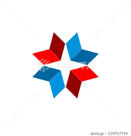 Ribbon Star Logo Template Illustration Design. Vector EPS 10. 129757734