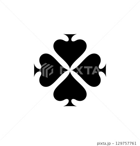 Spade Symbol Poker Card Logo Illustration Design. Vector EPS 10. Spade Symbol Poker Card Logo Illustration Design. Vector EPS 10. 129757761