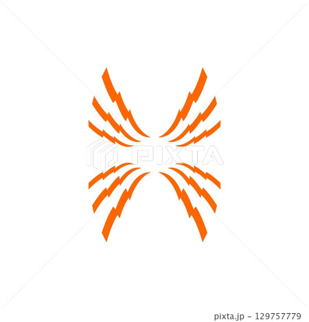 Spider Shape Logo Illustration Design. Vector EPS 10. 129757779