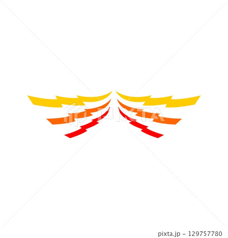 Wing Thunderbolt Logo Illustration Design. Vector EPS 10. 129757780