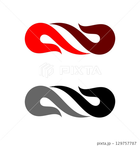 Swoosh Infinity Logo Template Illustration Design. Vector EPS 10. 129757787