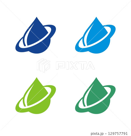 Swoosh Ring Drop Water Logo Template Illustration Design. Vector EPS 10. Swoosh Ring Drop Water Logo Template Illustration Design. Vector EPS 10. 129757791