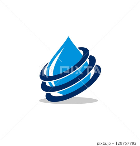 Swoosh Drop Water Logo Template Illustration Design. Vector EPS 10. Swoosh Drop Water Logo Template Illustration Design. Vector EPS 10. 129757792