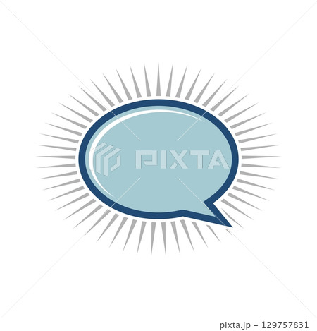Oval Speech Bubble Logo Template Illustration Design. Vector EPS 10. Oval Speech Bubble Logo Template Illustration Design. Vector EPS 10. 129757831