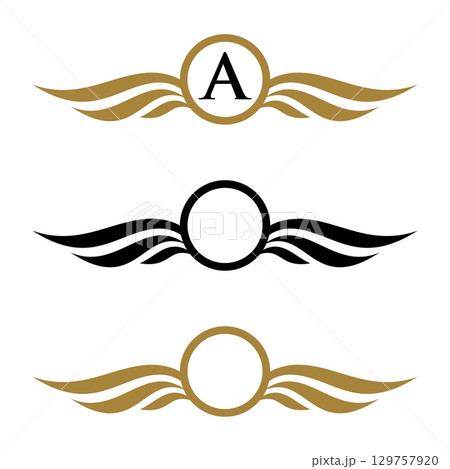 crest wing logo template Illustration Design. Vector EPS 10. crest wing logo template Illustration Design. Vector EPS 10. 129757920