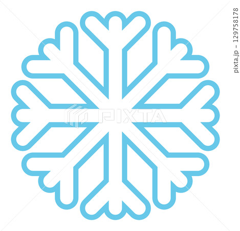 雪の結晶のアイコンイラスト 129758178