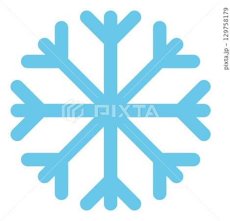 雪の結晶のアイコンイラスト 雪の結晶のアイコンイラスト 129758179