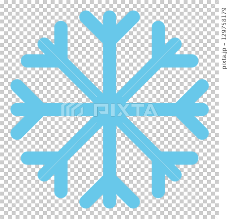 雪の結晶のアイコンイラスト 雪の結晶のアイコンイラスト 129758179