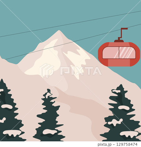 snowy mountains landscape snowy mountains landscape 129758474