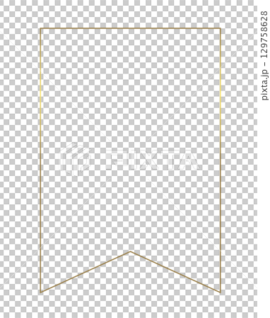 簡單的金色橫幅絲帶框架 簡單的金色橫幅絲帶框架 129758628