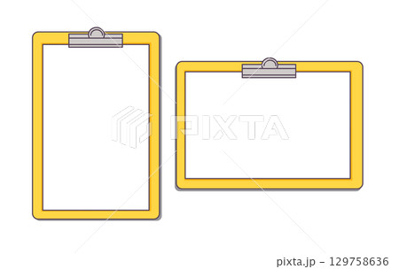 バインダークリップボードイラスト 129758636