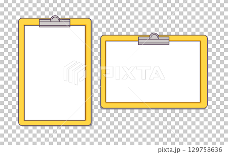 バインダークリップボードイラスト 129758636