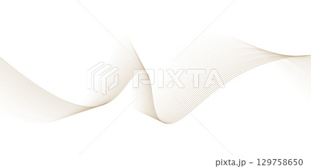 Elegant curved lines flow in gold and white colors. Vector illustration Elegant curved lines flow in gold and white colors. Vector illustration 129758650