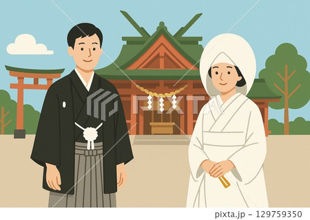 結婚式　神前式　神社結婚式 129759350