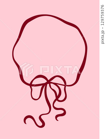 Elegant ribbon frame with marine knot, seashell and waves. Great for invitations, certificates, labels or decorative design. Hand drawn vector illustration in doodle style. 129759376