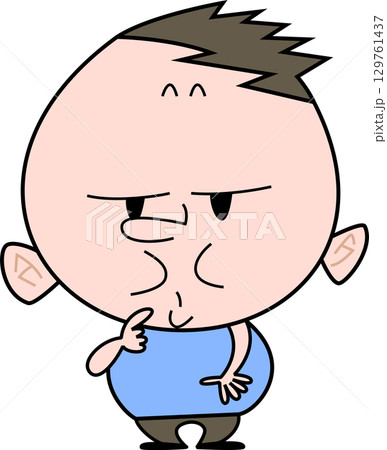 ジト目の太めの男の子 ジト目の太めの男の子 129761437