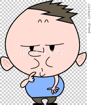 ジト目の太めの男の子 ジト目の太めの男の子 129761437