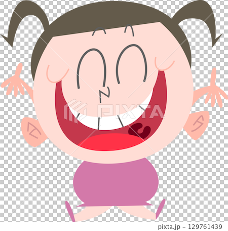 一個胖女孩高興得跳起來。沒有主線劇情。 129761439