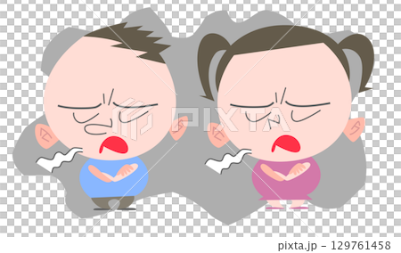 胖胖的男孩和女孩，一臉不滿地嘆了口氣。沒有主線劇情。 129761458