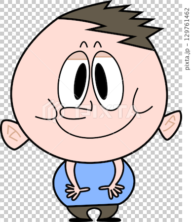 Chubby boy smiling 129761462