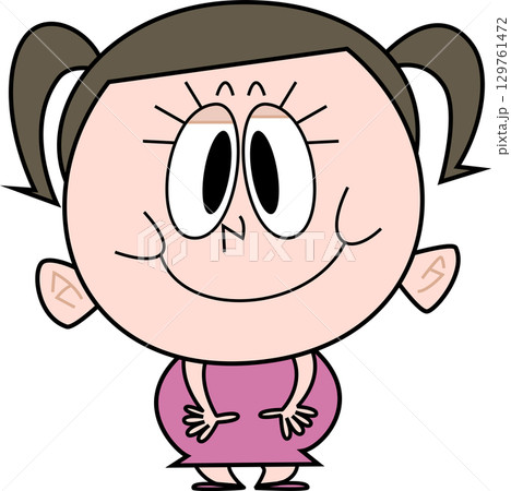 太めの女の子笑顔 129761472