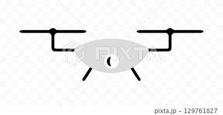 Drone, quadcopter and uav, graphic design. Technology, innovation, inspection and monitoring, vector design and illustration 129761827