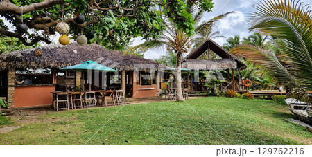 Typical Jungle lodge located at Ilha das Canarias, Brazil. Delta do Parnaiba and Delta das Americas. 129762216